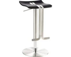 Mayer Sitzmöbel MAYER Barkruk Wave 86x39x39 Cm RVS/zwart