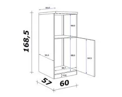 Flex-Well FLEX WELL Ombouwkast Lucca Wit 60x60x169 Cm -Spoelbakken Verkoop DV 8 10032093 02 4c DE 20220118104656 1