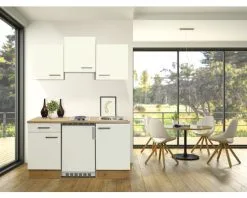 Flex-Well FLEX WELL Minikeuken Met Apparatuur Vintea Magnolia Mat 150,5x60 Cm