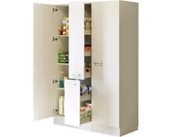 Flex-Well FLEX WELL Hoge Kast En Apothekerskast Lucca Wit Mat 130x60 Cm