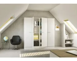 Flex-Well FLEX WELL Hoge Kast Lucca Wit Mat 200x60 Cm