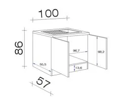 Flex-Well FLEX WELL Spoelblok Valero Wit Hoogglans 100x60 Cm -Spoelbakken Verkoop DV 8 10354154 03 4c DE 20220118134654 3