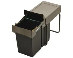 INNOVA Inbouwafvalemmer Donkergrijs 2x14 L