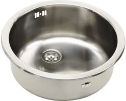 Opbouwspoelbak RVS Ø42 Cm Met Stop