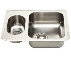 Inbouwspoelbak RVS Rechthoek 61,5x 49 Cm Met 2 Korfpluggen -Spoelbakken Verkoop DV 8 4198034 02 4c NL 20160420194815