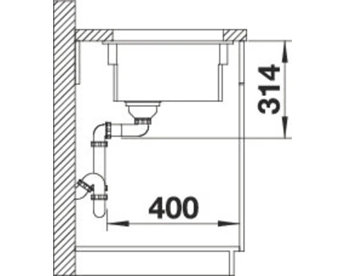 BLANCO Spoelbak Etagon 500-U Basalt 53x46 Cm 7 BLANCO Spoelbak Etagon 500-U Basalt 53x46 Cm - Afbeelding 7