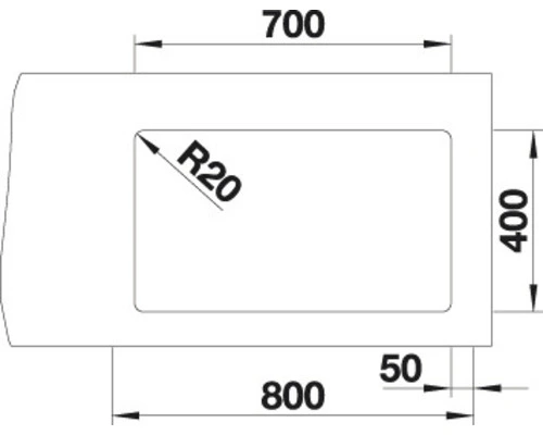 BLANCO Spoelbak Etagon 700-U Alumetallic 73x46 Cm 6 BLANCO Spoelbak Etagon 700-U Alumetallic 73x46 Cm - Afbeelding 6