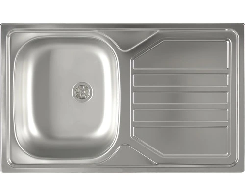 Opbouwspoelbak RVS Enkel 80x50 Cm Met Afdruip En Stop 1 Opbouwspoelbak RVS Enkel 80x50 Cm Met Afdruip En Stop