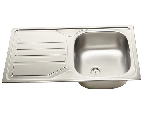 Opbouwspoelbak RVS Enkel 80x50 Cm Met Afdruip En Stop 2 Opbouwspoelbak RVS Enkel 80x50 Cm Met Afdruip En Stop - Afbeelding 2