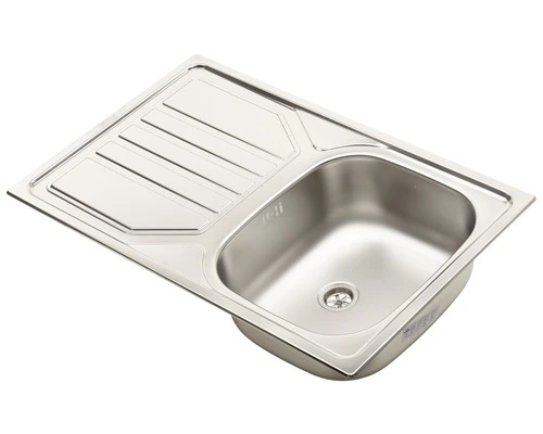 Opbouwspoelbak RVS Enkel 80x50 Cm Met Afdruip En Stop 5 Opbouwspoelbak RVS Enkel 80x50 Cm Met Afdruip En Stop - Afbeelding 5