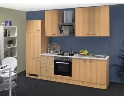 Flex-Well FLEX WELL Keukenblok Met Apparatuur Nano Beuken-decor Mat 270x60 Cm