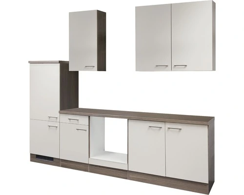 Flex-Well FLEX WELL Keukenblok Zonder Apparatuur Eico Magnoliawit Mat 270x60 Cm 1 Flex-Well FLEX WELL Keukenblok Zonder Apparatuur Eico Magnoliawit Mat 270x60 Cm