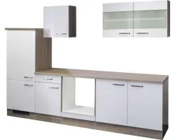 Flex-Well FLEX WELL Keukenblok Zonder Apparatuur Valero Wit Hoogglans 270x60 Cm