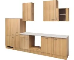 Flex-Well FLEX WELL Keukenblok Zonder Apparatuur Nano Beuken-decor Mat 310x60 Cm