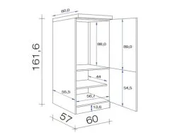 Flex-Well FLEX WELL Ombouwkast Santo Antraciet 60x60x162 Cm -Spoelbakken Verkoop DV 8 5779494 02 4c DE 20220118104756 1
