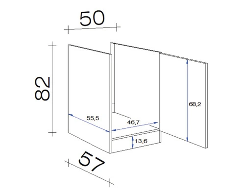 Flex-Well FLEX WELL Spoelbakkast Santo Antraciet 50x57x82 Cm 2 Flex-Well FLEX WELL Spoelbakkast Santo Antraciet 50x57x82 Cm - Afbeelding 2
