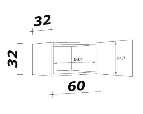 Flex-Well FLEX WELL Hangkast Vintea Magnoliawit 60x32x32 Cm 2 Flex-Well FLEX WELL Hangkast Vintea Magnoliawit 60x32x32 Cm - Afbeelding 2