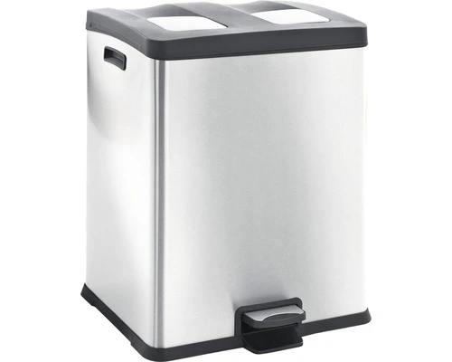 EKO Pedaalemmer Rejoice Recycling Mat RVS 2x30 L 1 EKO Pedaalemmer Rejoice Recycling Mat RVS 2x30 L