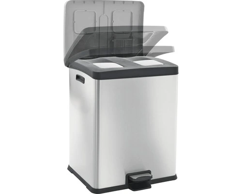 EKO Pedaalemmer Rejoice Recycling Mat RVS 2x30 L 2 EKO Pedaalemmer Rejoice Recycling Mat RVS 2x30 L - Afbeelding 2