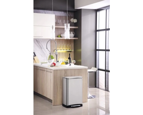 EKO Pedaalemmer E-Cube Mat RVS 40 L 3 EKO Pedaalemmer E-Cube Mat RVS 40 L - Afbeelding 3