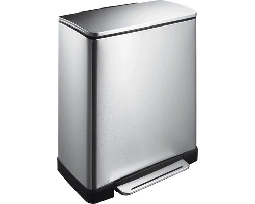 EKO Pedaalemmer E-Cube Recycling Mat RVS 28+18 L 1 EKO Pedaalemmer E-Cube Recycling Mat RVS 28+18 L