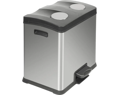 EKO Pedaalemmer Rejoice Recycling Mat RVS 2x12 L 1 EKO Pedaalemmer Rejoice Recycling Mat RVS 2x12 L