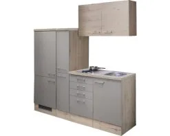 Flex-Well FLEX WELL Minikeuken Met Apparatuur Riva Kwartsiet Cubaniet En San Remo Eiken Licht Mat 190x60 Cm -Spoelbakken Verkoop DV 8 6108655 01 4c DE 20170623110830