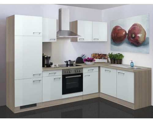 Flex-Well FLEX WELL Hoekkeuken Met Apparatuur Abaco Parelmoer Glanzend 280x170 Cm 1 Flex-Well FLEX WELL Hoekkeuken Met Apparatuur Abaco Parelmoer Glanzend 280x170 Cm