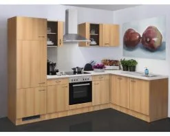 Flex-Well FLEX WELL Hoekkeuken Met Apparatuur Nano Beuken-decor Mat 280x170 Cm