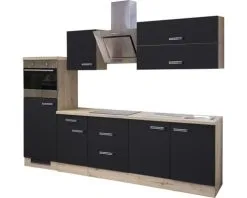 Flex-Well FLEX WELL Keukenblok Met Apparatuur Santo Antraciet Mat 270x60 Cm -Spoelbakken Verkoop DV 8 6569501 02 4c DE 20171218031856