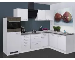 Flex-Well FLEX WELL Hoekkeuken Met Apparatuur Lucca Wit Mat 280x170 Cm