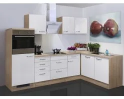 Flex-Well FLEX WELL Hoekkeuken Met Apparatuur Valero Wit Hoogglans 280x170 Cm