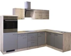 Flex-Well FLEX WELL Hoekkeuken Met Apparatuur Riva Kwartsiet Cubaniet En San Remo Eiken Licht Mat 280x170 Cm -Spoelbakken Verkoop DV 8 6788720 01 4c DE 20180721211655