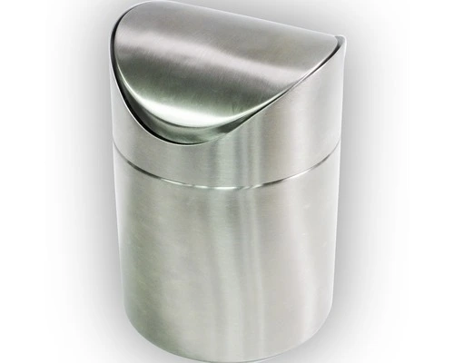 PICCANTE Prullenbakje Met Tuimeldeksel Mat Chroom 1 L 1 PICCANTE Prullenbakje Met Tuimeldeksel Mat Chroom 1 L