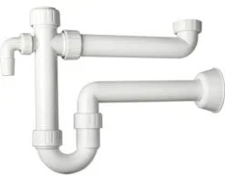 Ruimtebesparende Kunststof Spoelbaksifon 40 Mm Met Vaatwasmachine Aansluiting